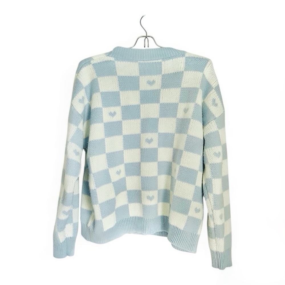 Cinnamoroll Woman’s Cardigan Blue and White Knitted Size Small - Picture 3 of 8
